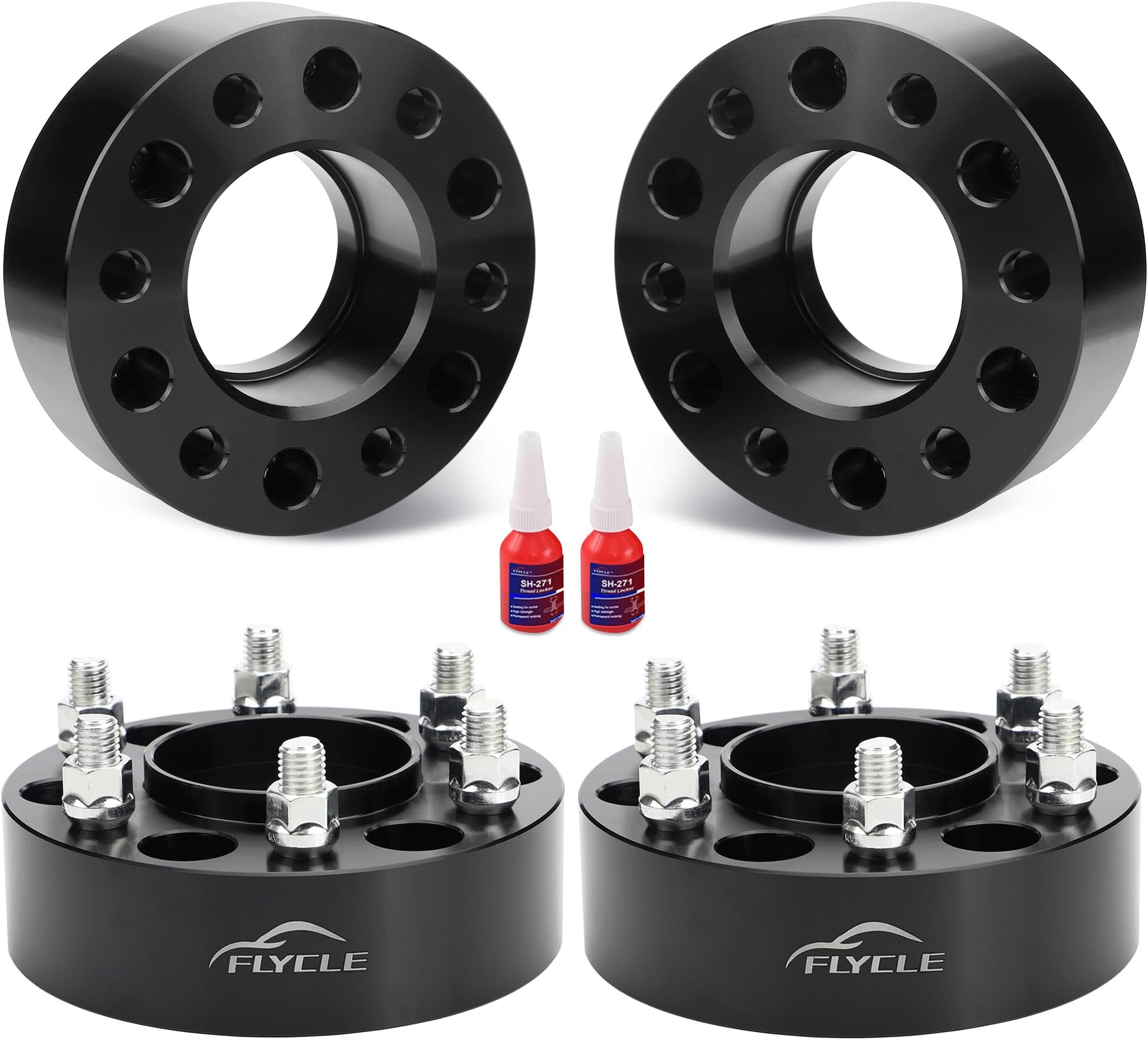 FLYCLE 2'' 6x135 Wheel Spacer for 2015-2025 F150, 6 Lug 6x135mm Wheel Spacers 14x1.5 Studs & 87.1 mm Bore Compatible with F-150 Expedition Navigator