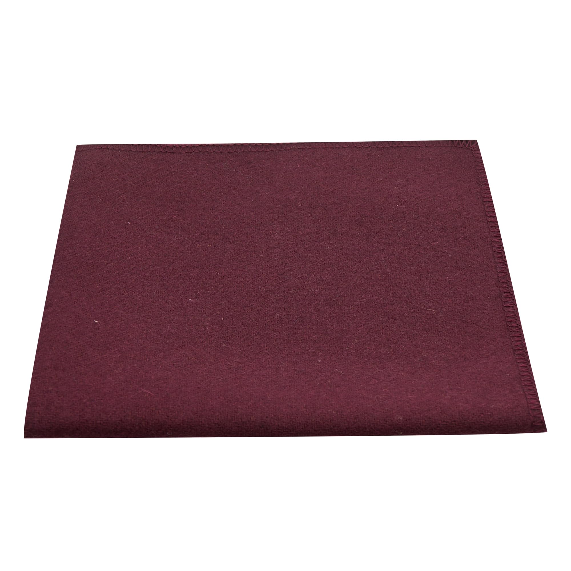 King & Priory Burgundy Wool Pocket Square, Handkerchief