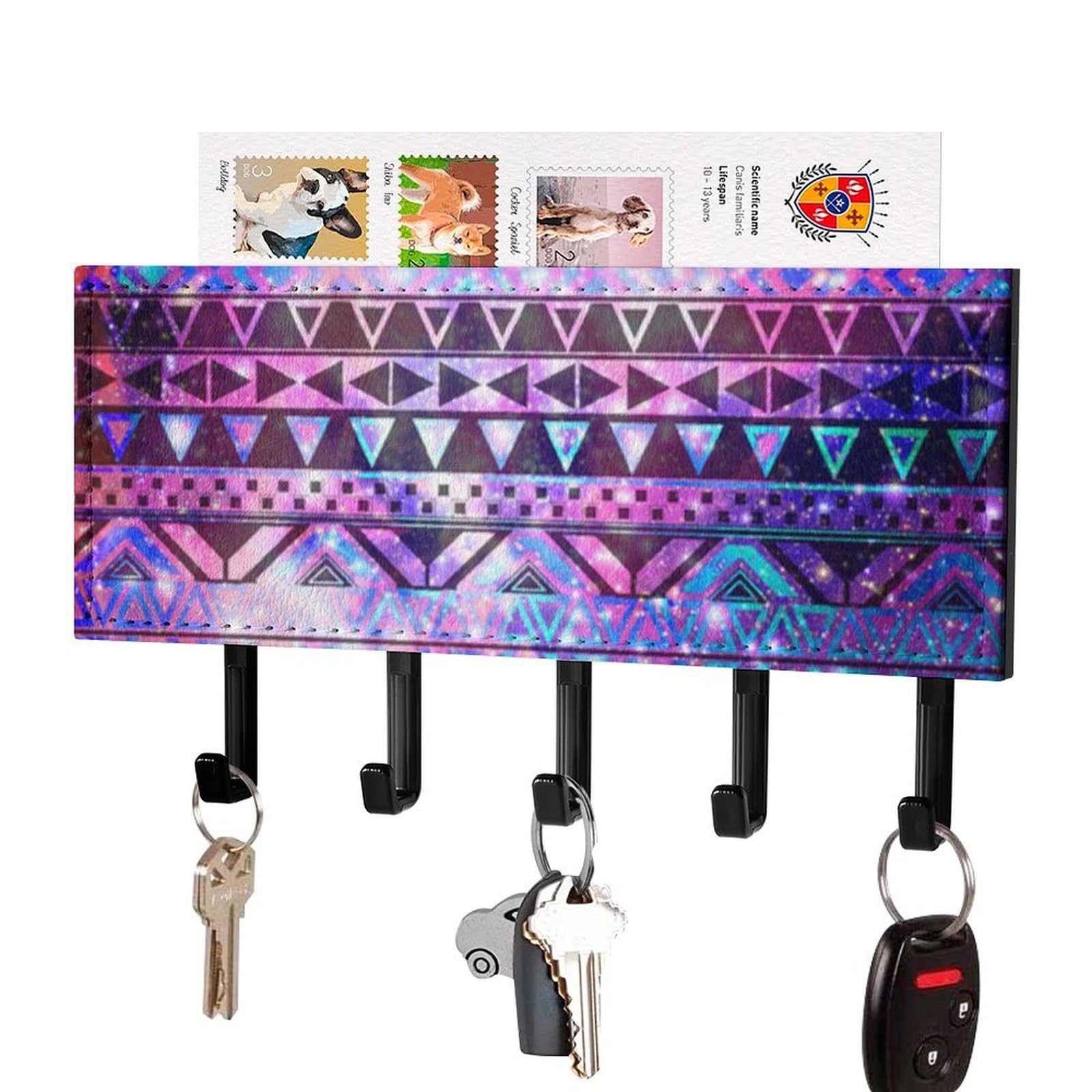 NCLQVJXZKHW Текстура Key Holder with 5 Hooks Key Hooks Wall Mounted Key Racks Key Hanger Organiser Shelf