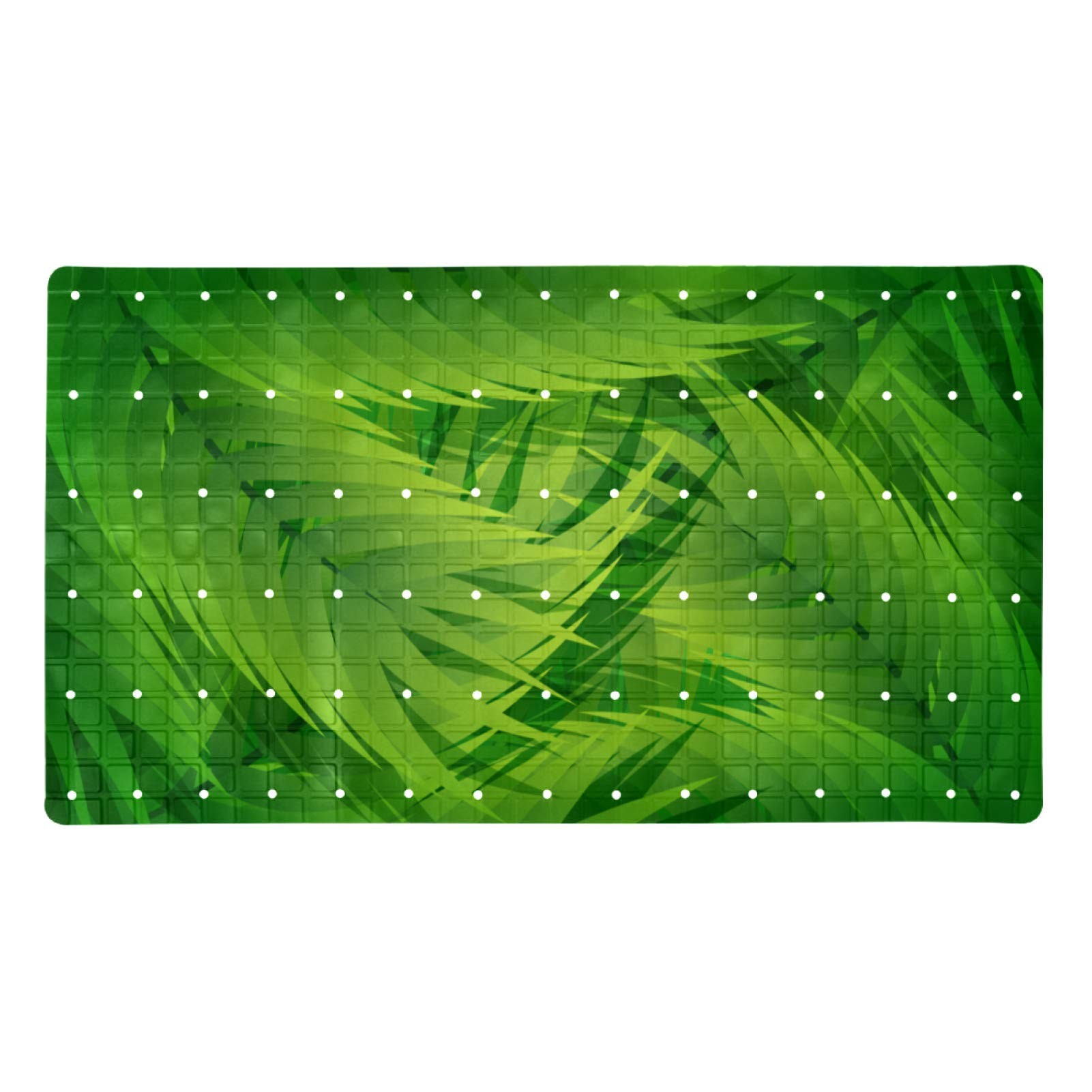 Tapis de bain antidérapant en feuille de palmier d'exception pour une douche design