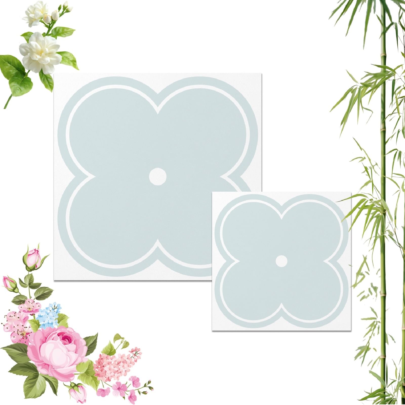 Self-Adhesive Wood Pattern Floor Tiles, 20pcs-30x30cm Vintage Floral Self Adhesive Vinyl Tile, Waterproof Removable Wall Floor Decal for Bathroom Kitchen Bedroom (10pcs-20x20cm,PTS97)