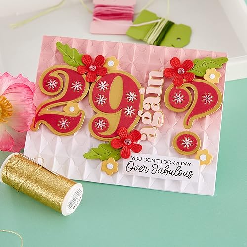 Miniatura 5 de Spellbinders S5-577 Troqueles grabados con puntuación y símbolos cosidos de la colección Stitched Numbers & More