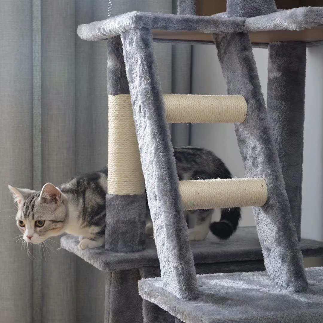 Amazon | Joint Go キャットタワー 155cm大型猫タワー 据え置き 麻紐