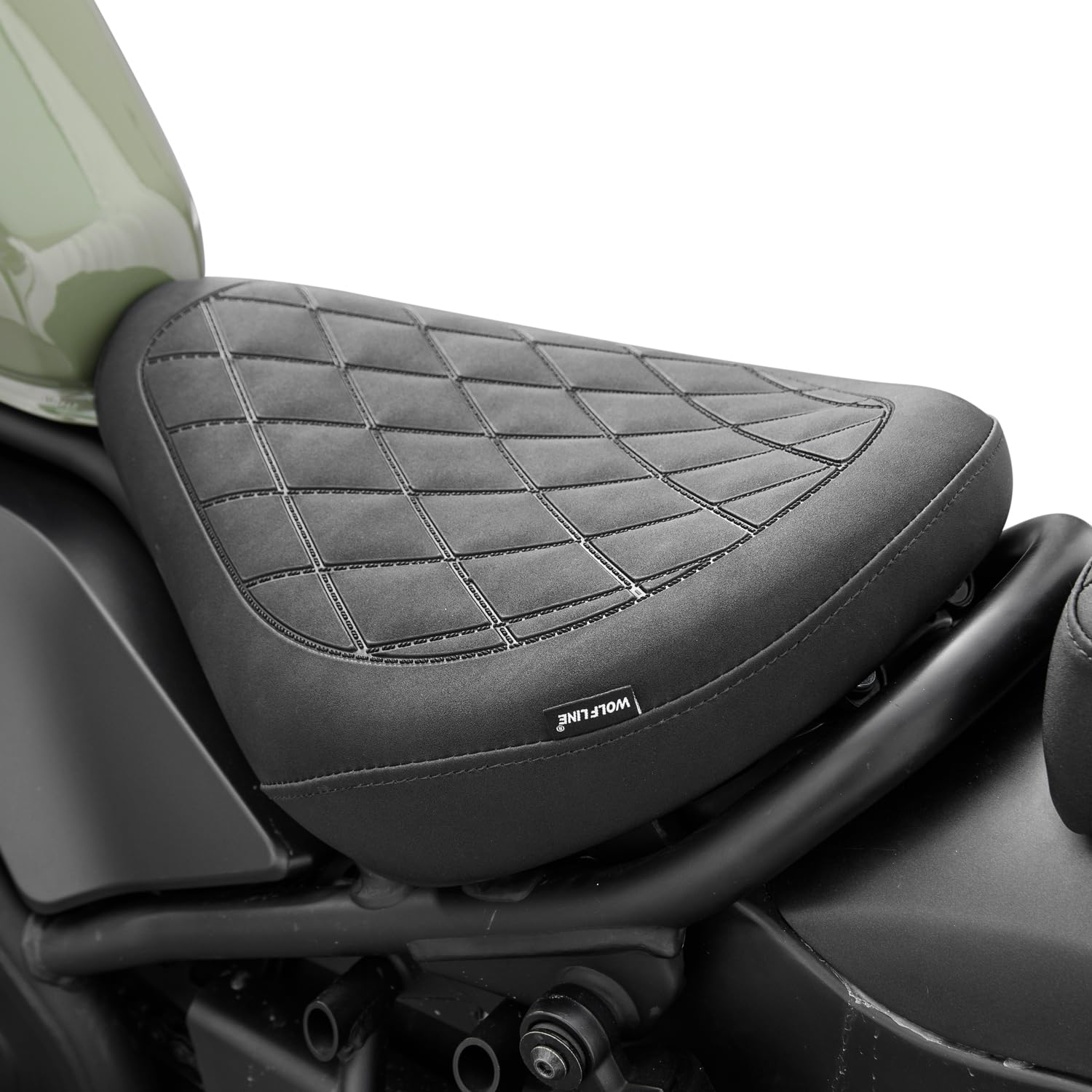 Asiento de Conductor para Rebel CMX 500 300 2017-2024 2025 2026 Motocicleta Asiento Delantero Individual (Delantero- Negro)