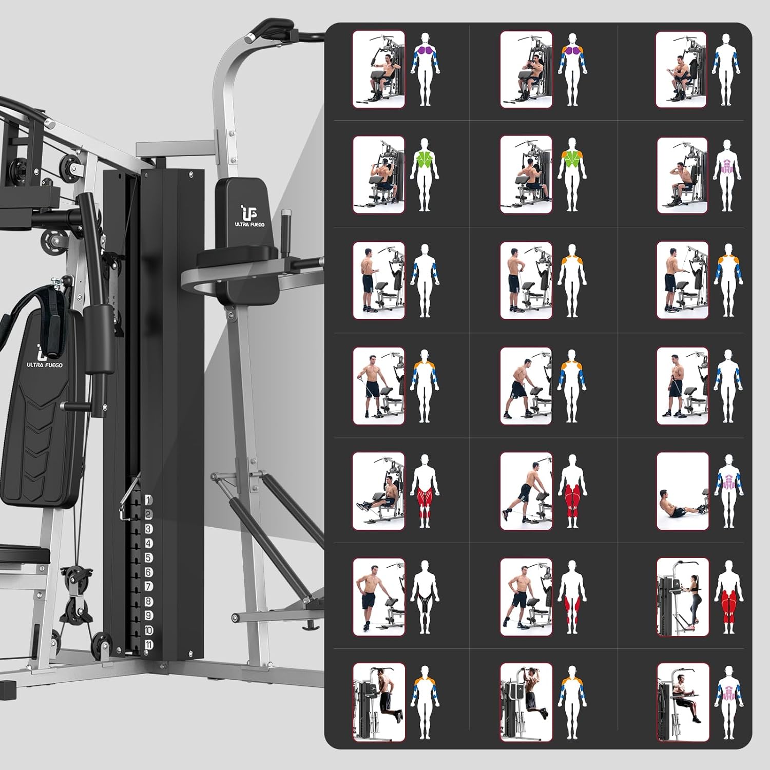 Multifunctional Home Gym Equipment Workout Station With Pull...