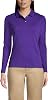 Lands End School Uniform Womens Long Sleeve Feminine Fit Interlock Polo Shirt