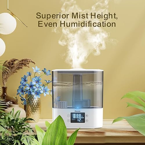 Miniatura 4 de Msolok Humidificadores para dormitorio, hogar y bebé humidificadores de aire de niebla fría de 4 litros para plantas, humidificador de aire de