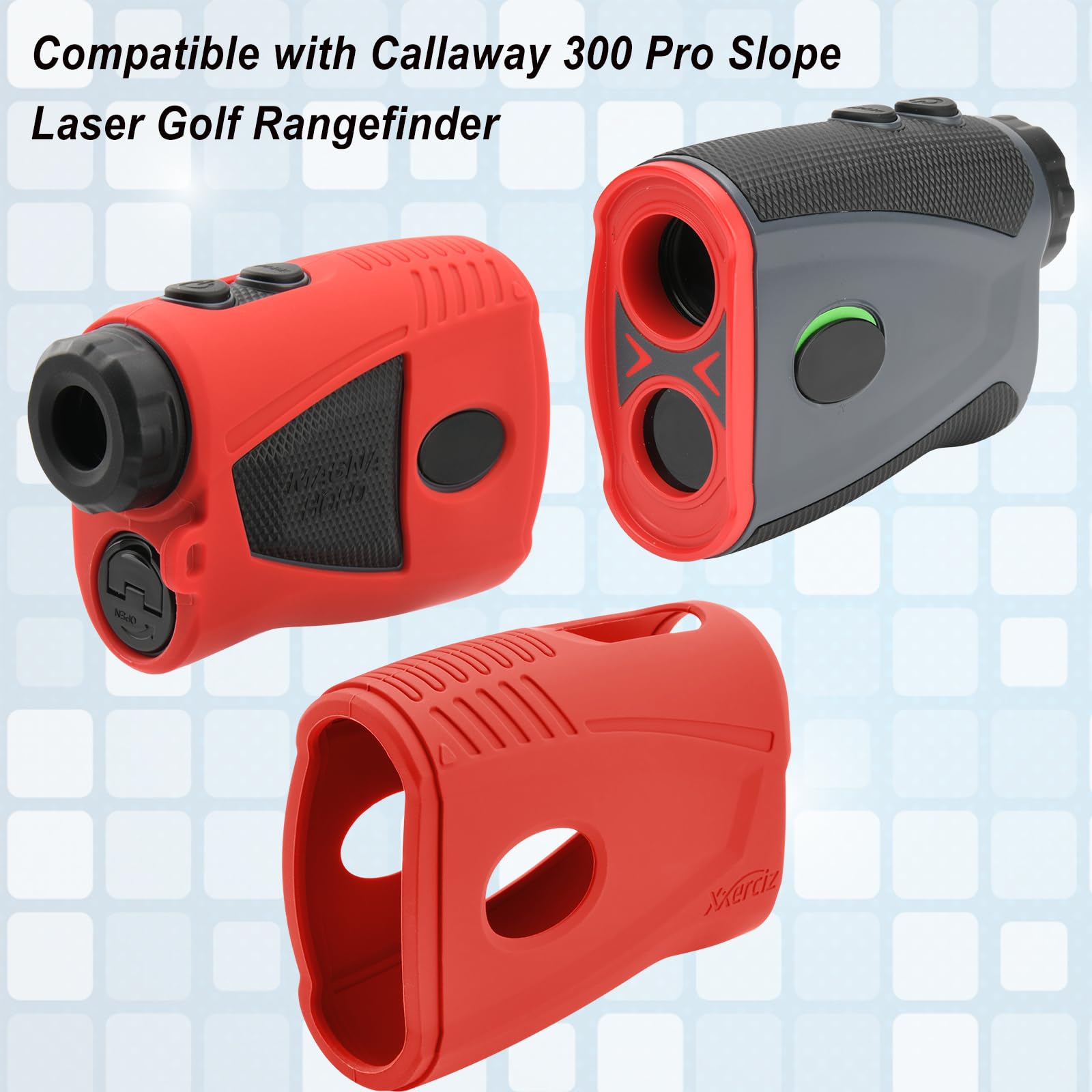 Xxerciz Silicone Case Compatible with Callaway 300 Pro Laser Golf Rangefinder, Protective Carry Case with Wrist Lanyard, Golf Rangefinder Accessories for Outdoor Golf Men Women
