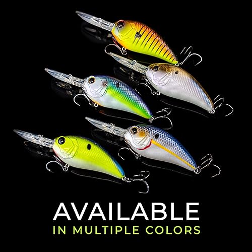 Miniatura 4 de 6th Sense Crush Deep Diving Crankbait - Señuelo de pesca de alta calidad en aguas profundas con detalles 3D, ganchos de níquel negro afilados y