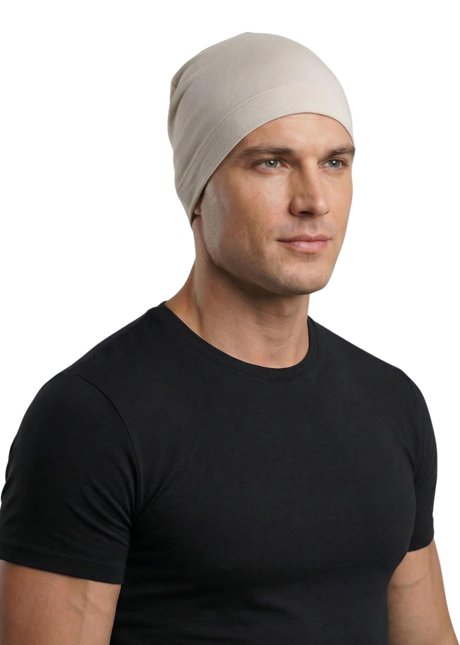 Deresina Bonnet Chimio en Bambou pour Femmes et Hommes – Ultra-Doux et Respirant, Ideal pour l Alopecie et la Perte de Cheveux, Jour et Nuit, Alternative a la Perruque - 3