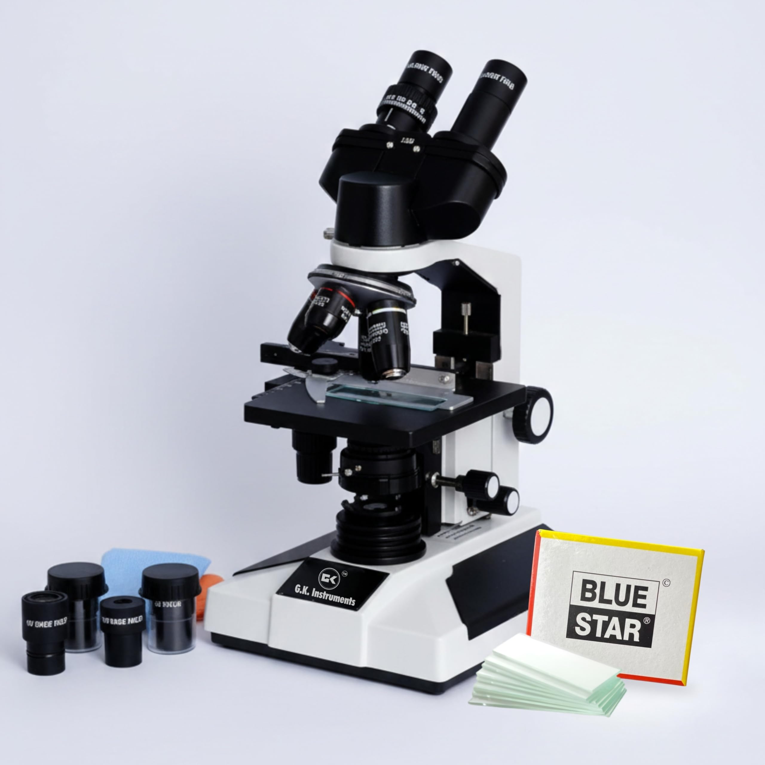 Gk Instruments 2500X Binocular Compound Microscope for Laboratory Pathological & Medical Microscope for Doctors & Students 40X–2500X Magnification Wide Field Eyepiece 18mm-image-7