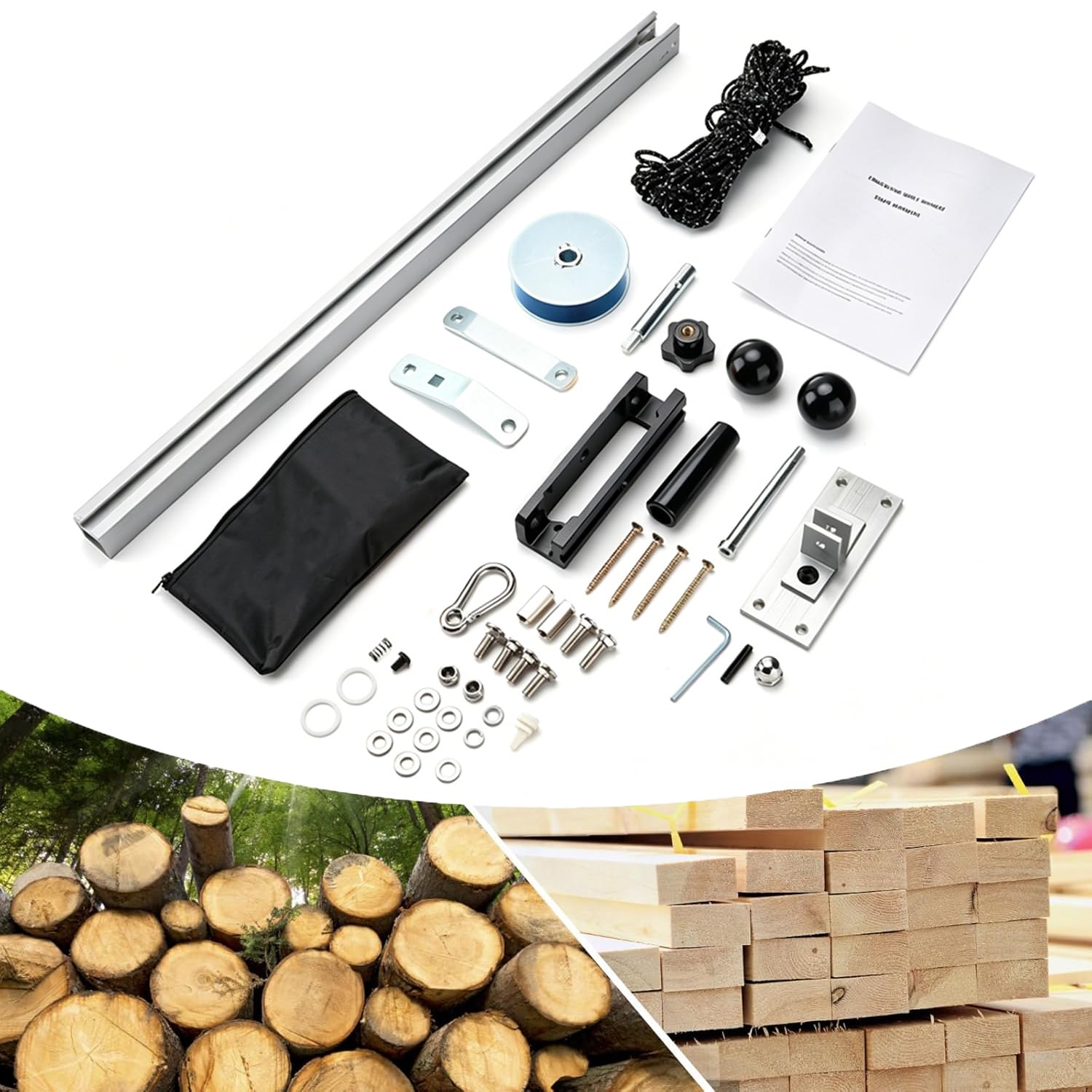 Przenośna ręczna tarcza z regulowanym prętem stabilizującym, wydajne akcesorium do piły łańcuchowej z wysięgnikiem dźwigni ramienia, Perfectly Balances The Sawmill, Making Operation Easier And