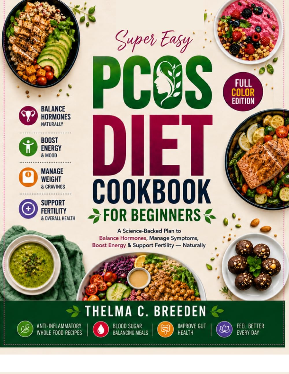 PCOS DIET PLAN COOKBOOK for beginners: Managing Insulin Resistance and Low-Glycemic Recipes