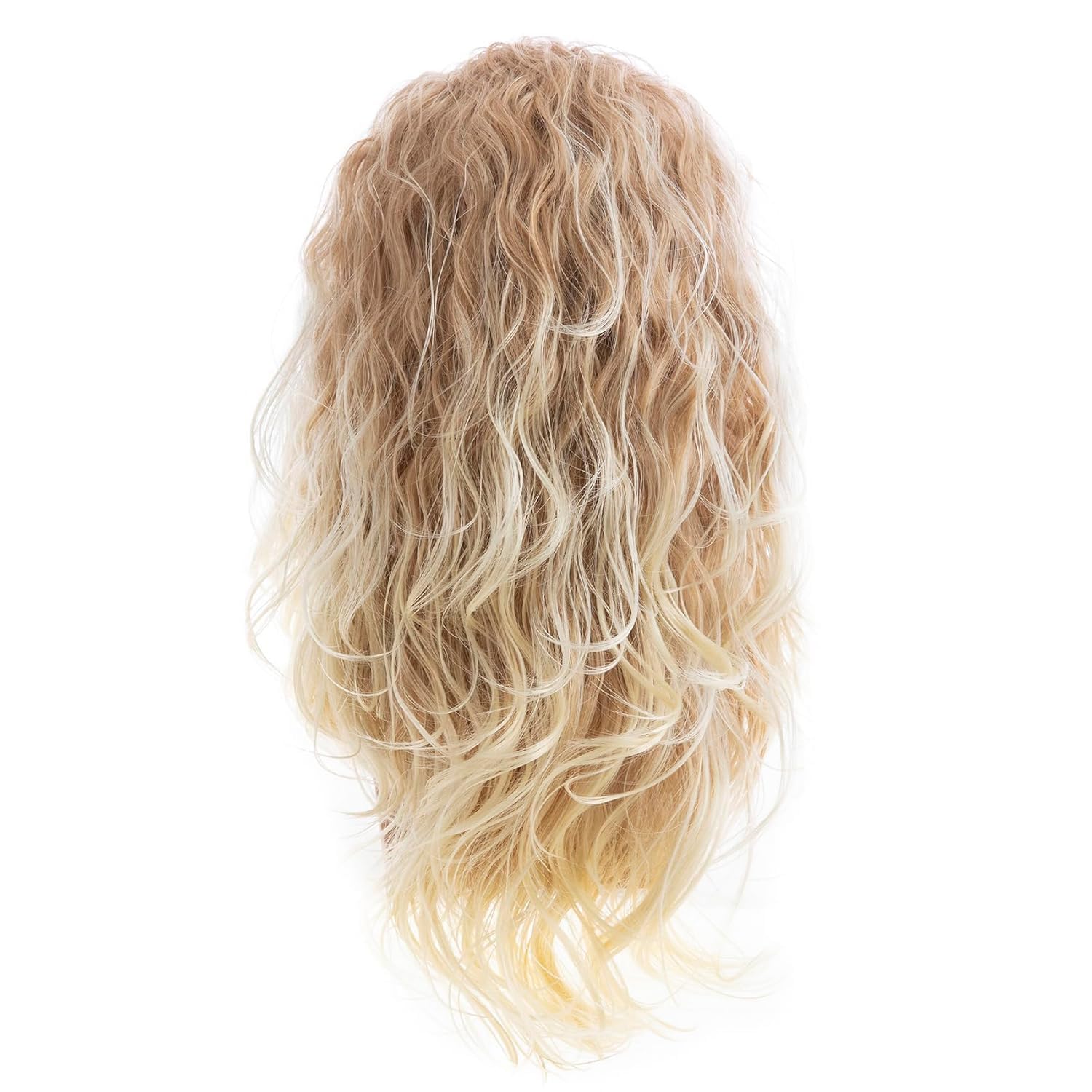 Qnbiar Long Curly Wavy Blonde Wigs for Men Synthetic Natural Party Halloween Cosplay Hair Wig - Image 2