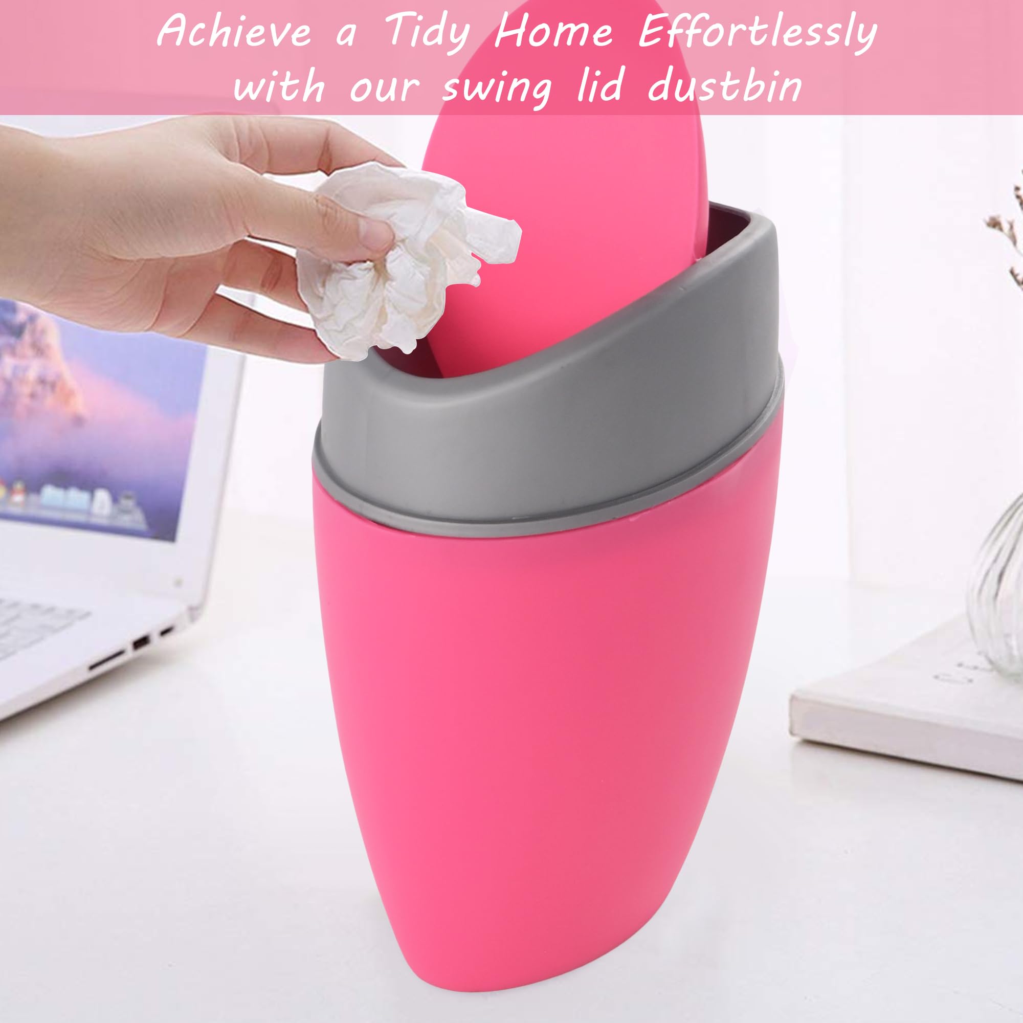 Mini Dustbins - 2 Pack | Kuber Industries -4