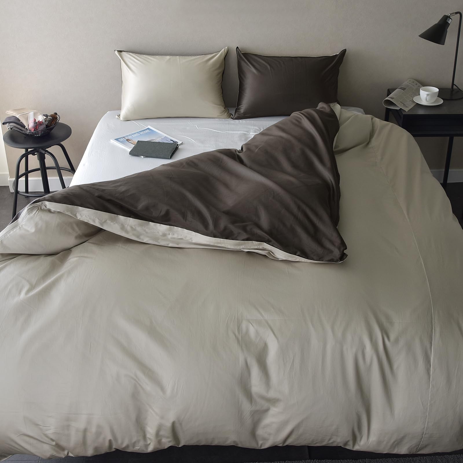 Amazon｜Sleep Tailor 掛け布団カバー リバーシブル 日本製 ダブル