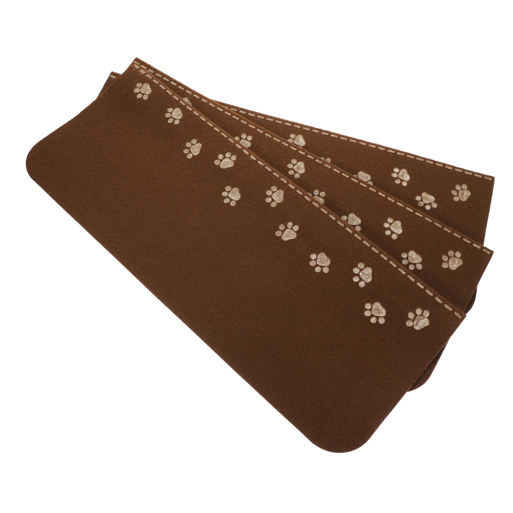 Alfombrilla para peldaños de escalera Homoyoyo antideslizante café 55 cm, pack de 3 unidades