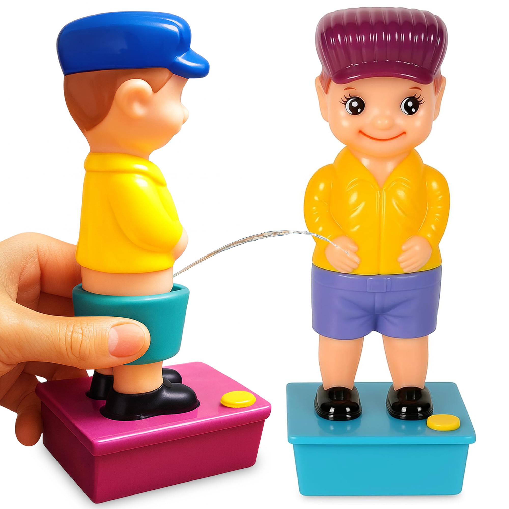 Artcreativity Squirt Wee Pee Boy Set (Pack Of 2) | 7.5 Peeing Boy Squirter Toys | Leak-Free Water Base | Classic Funny Novelty Gag Gift For Men, Women, Kids (Multicolor)