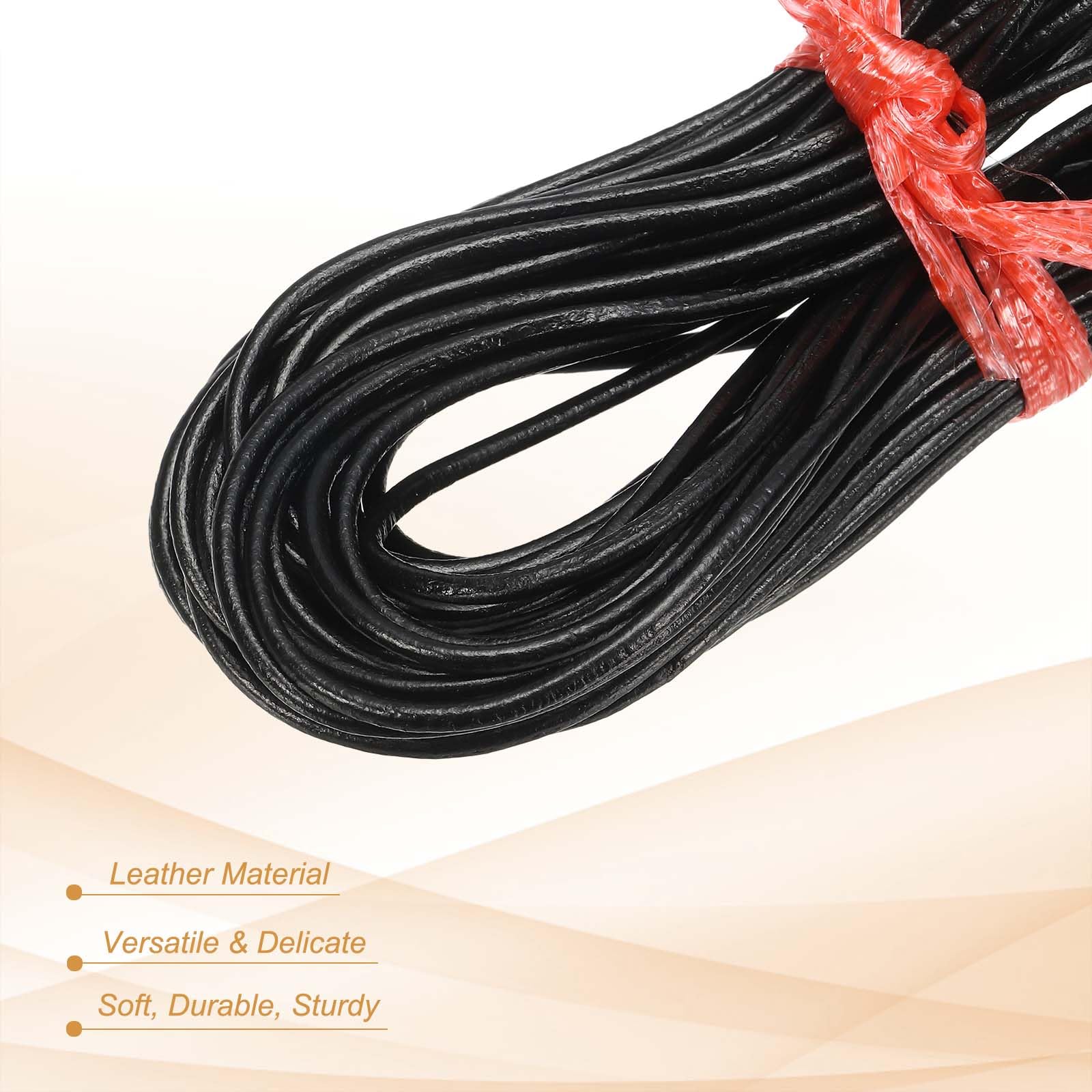 PATIKIL Round Braided Leather Cord - Image 3