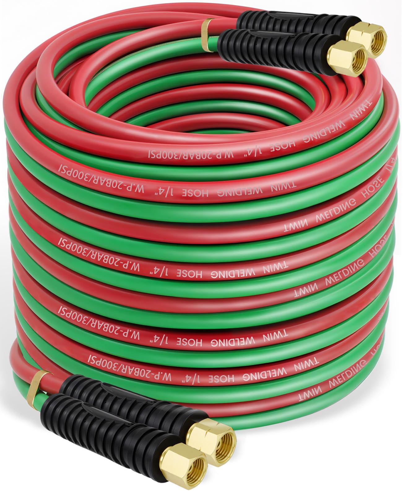 RX WELD 1/4" x 100FT Torch Hose, 9/16"-18 B Fittings