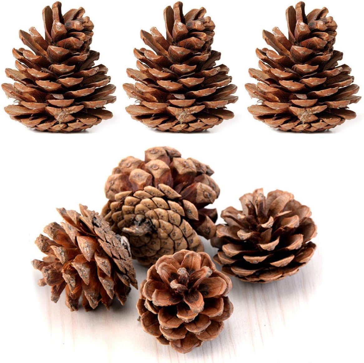 White Wood Pine Cones - Christmas Baubles & Ornaments -1 White Wood Pine Cones - Christmas Baubles & Ornaments -1