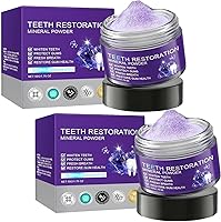 KKINYAS 2pcs Natural Teeth Restoration Mineral Powder - Strengthen Enamel, Gums & Fresh Breath Daily (50g)