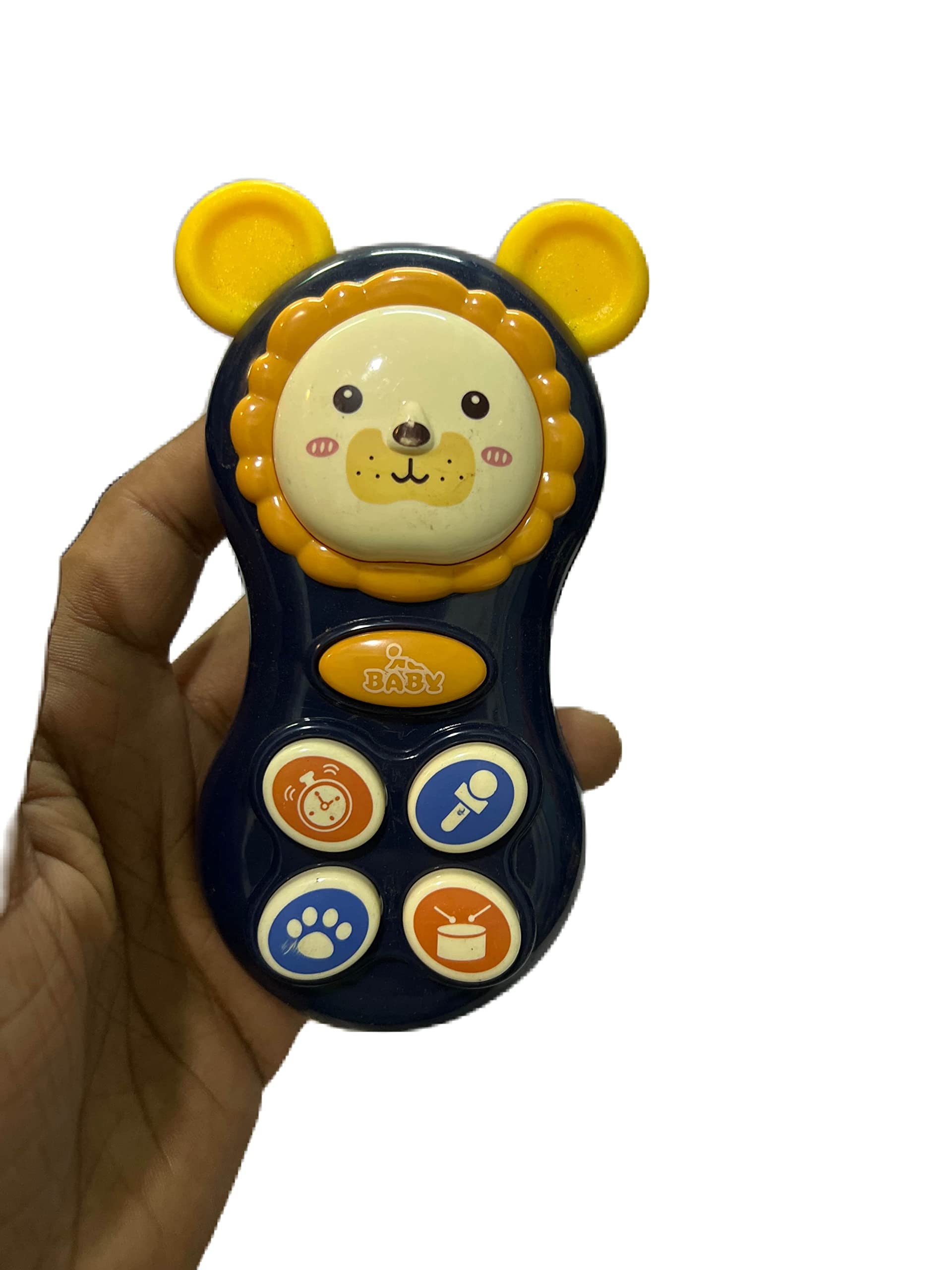 PLUSPOINT Baby Phone Toy for 1 2 3 Year Old with Light,Music Phone Toy for Baby 6-36 Months Toddler Kids Educational Phone Call & Chat Learning Play Phone Toy for Role-Play Fun(Cute Phone),Multicolor