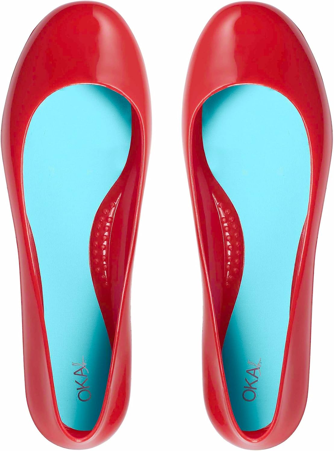 Shiny Licorice Ballet Flats by Oka-B