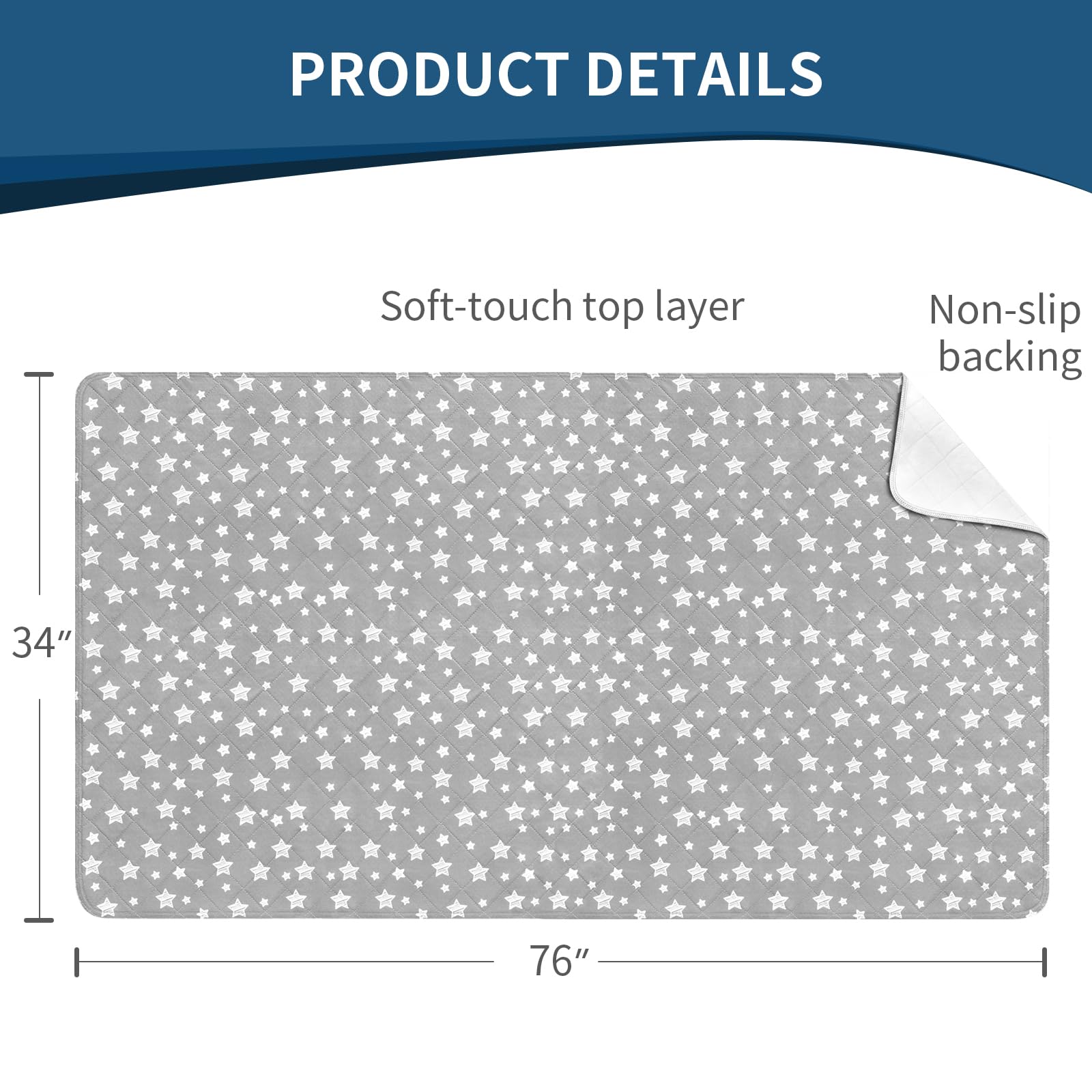 Almohadillas de cama impermeables lavables, absorbentes antideslizantes para incontinencia, almohadillas lavables para orina para perros, protector de colchón impermeable para personas mayores, niños,