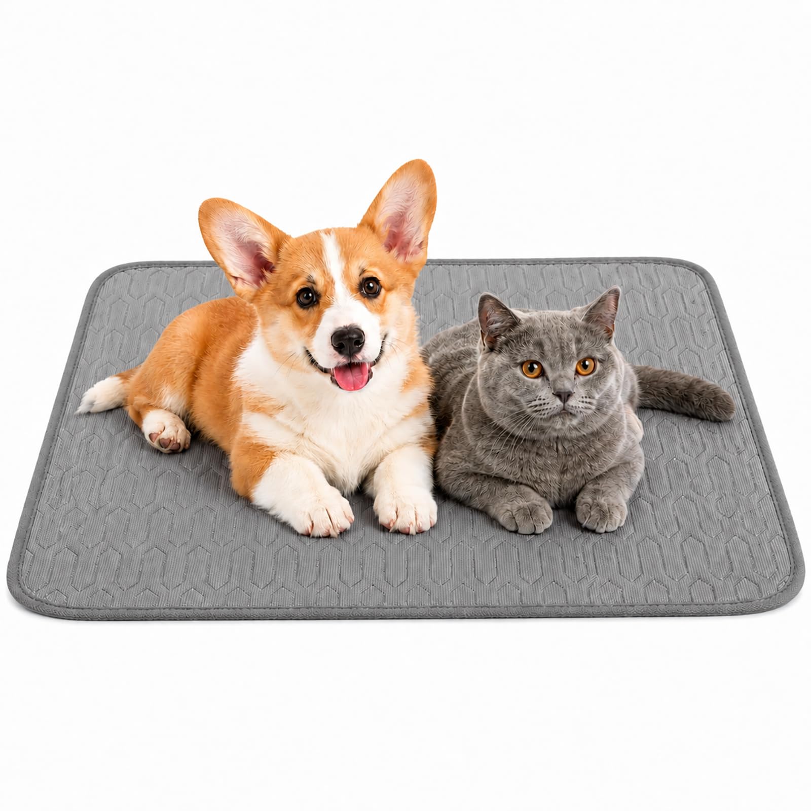 CAYLEKI Self Cooling Pet Mat for Dogs Cats Water Resistant Foldable Cooling Pad with Thickened Sponge Oxford Fabric Summer Pet Bed Mat for Car Crate Sofa Outdoor Use