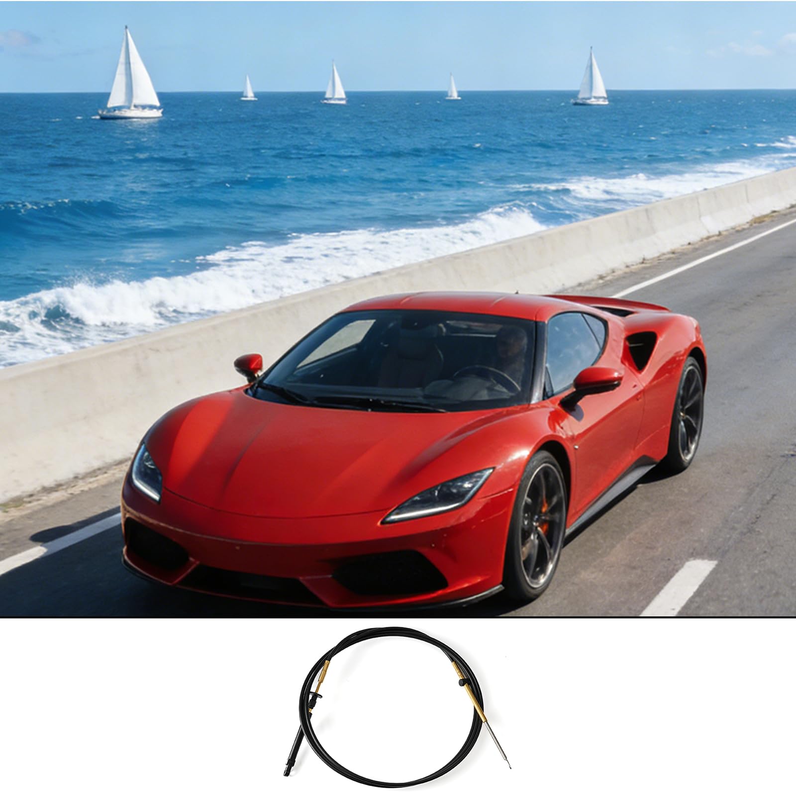 Cavo di controllo universale per cambio dell'acceleratore, lunghezza 3,5 m, 0173112, 173112, 3,5 m, per motori compatibili dal 1979