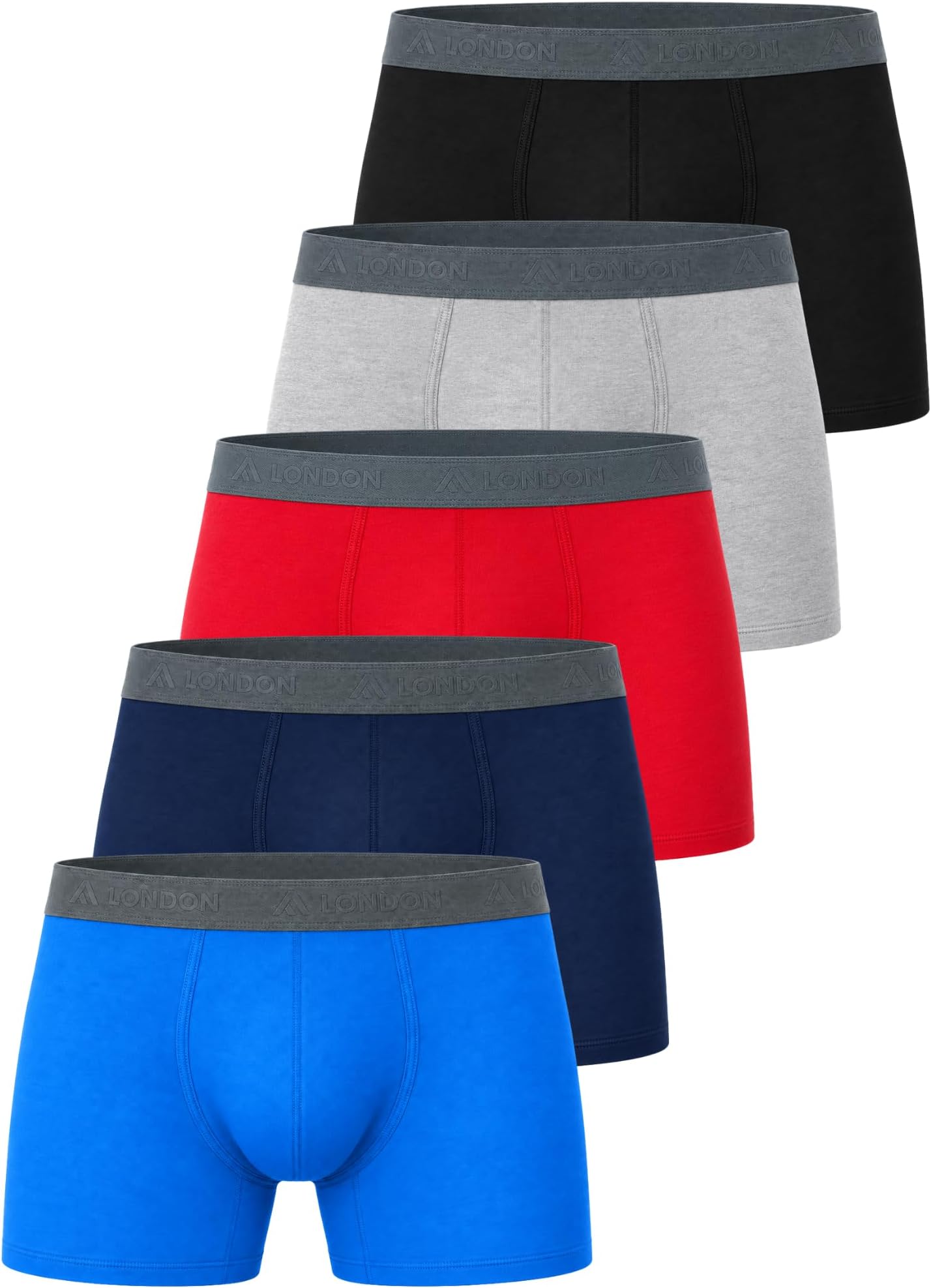 (5-Pack Mens Boxers with HyFresh Odour Protection Technology - Breathable Mens Underwear Suitable all Occasions - Tagless Mens Boxers Shorts Multipack Designed for a 24hr Wear - Super Soft