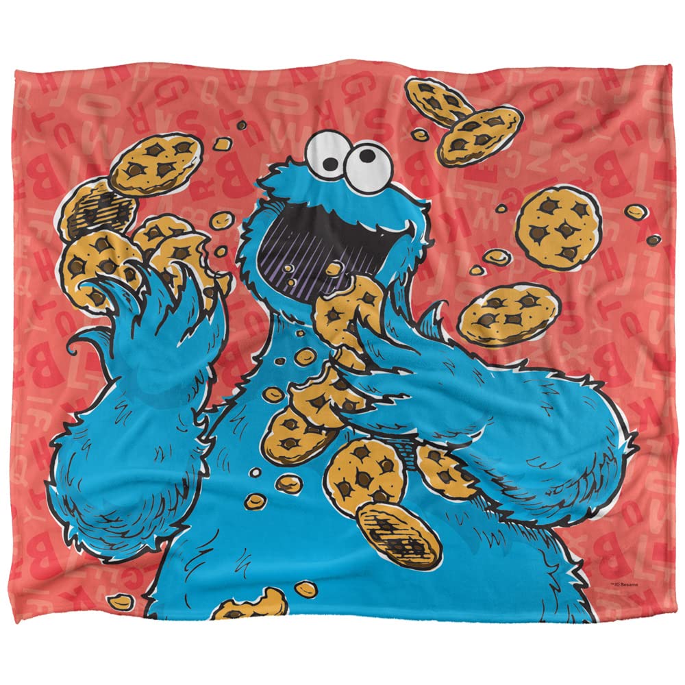 Sesamstraße Sesame StreetSelky Touch Optimalweiche Kuscheldecke, Motiv, offiziell lizenziert, 152 x 127 cm