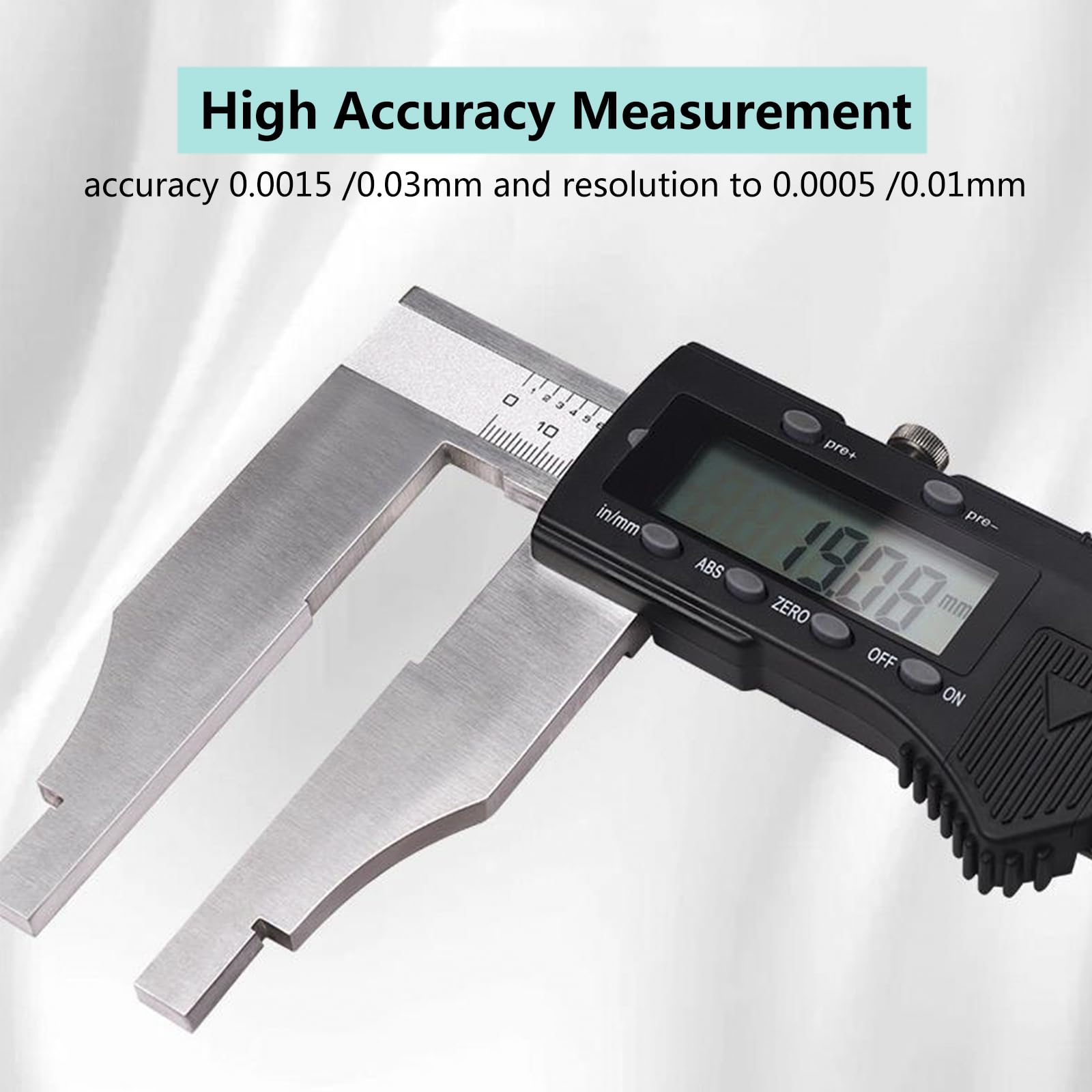 Calibre Digital 600mm/24" con Pantalla LCD,Pie de Rey Digital de Acero Inoxidable,Herramienta de Medición de Calibrador para Mediciones Externas Internas,Conversión de Pulgada/Métrica