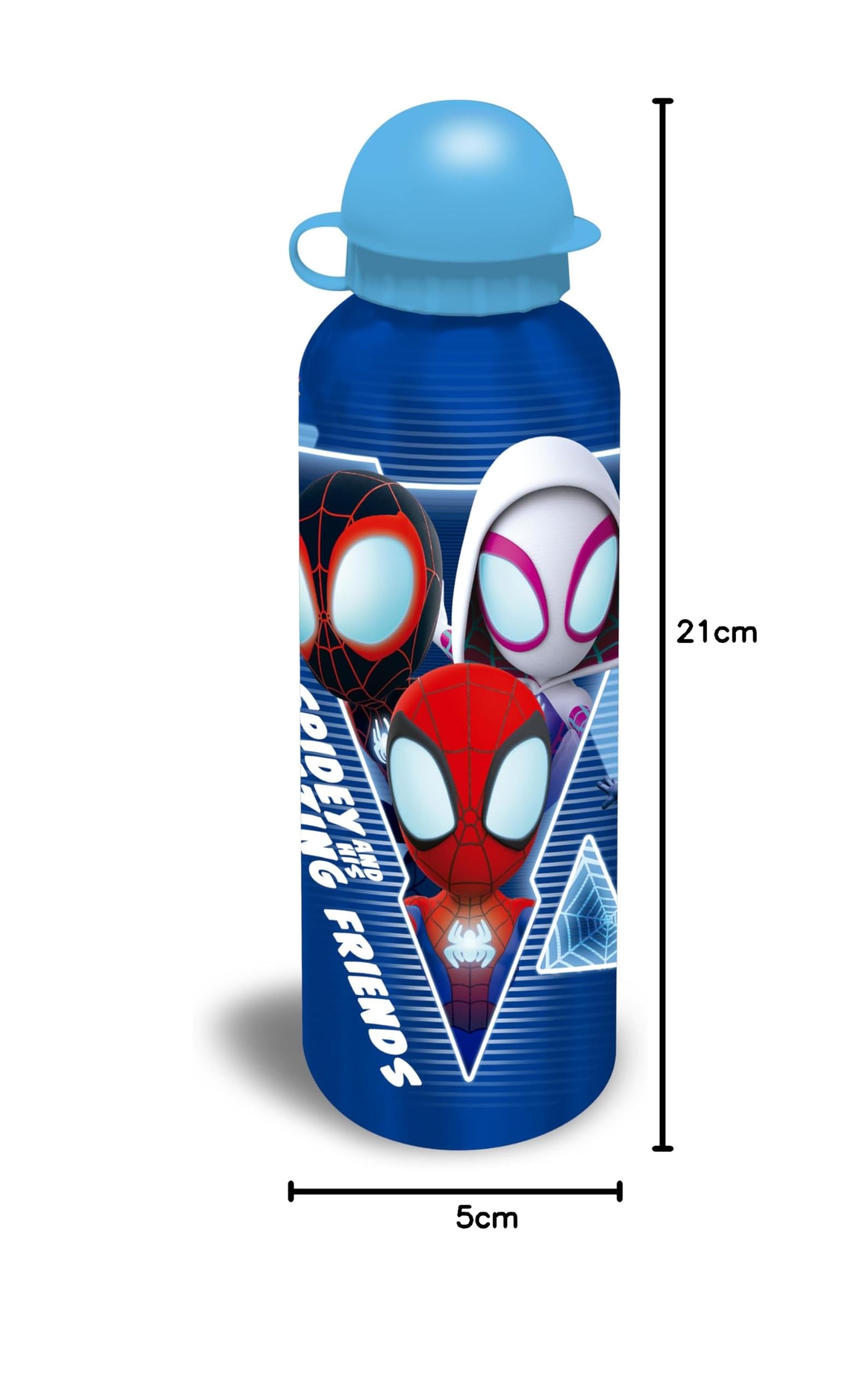 Kids Licensing - Botella de Aluminio Spidey 500ml + Sandwichera