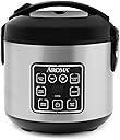 AROMA Digital Rice Cooker, 4-Cup (Uncooked) / 8-Cup (Cooked), Steamer, Grain Cooker, Multicooker, 2 Qt, Stainless Steel Exterior, ARC-914SBD