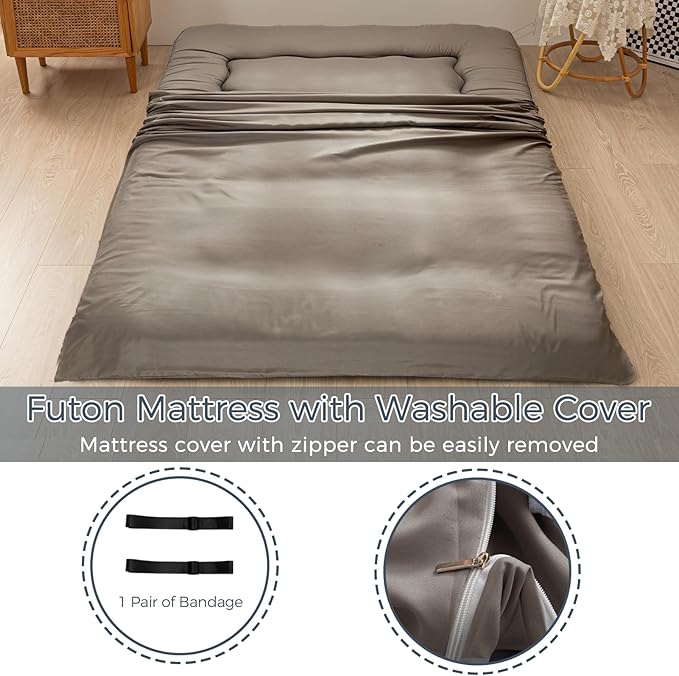 MAXYOYO Colchoneta futon japonesa plegable 6 pulgadas Twin miniatura 5