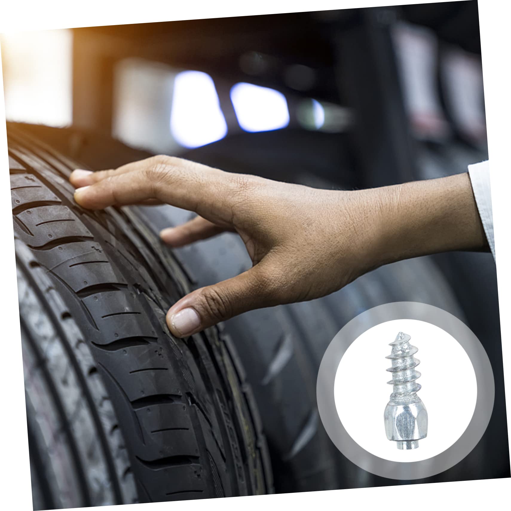 Clavos para Neumáticos de Aleación 100 Pcs Antideslizantes para Coche y Bicicleta Invierno Uso Profesional Resistentes y Duraderos Reparación de Ruedas para Vehículos y Bicicletas