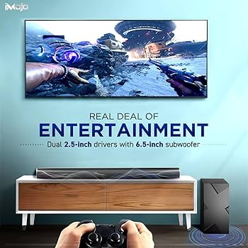 IMOJO Sound Bar 2.0 with 200w Signature Sound | Wireless