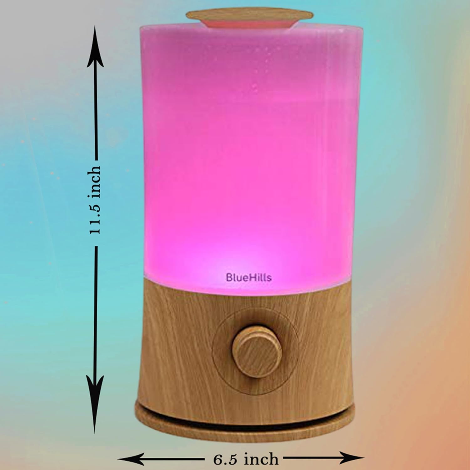 BlueHills Premium 2000 ML XL Large Essential Oil Diffuser Aromatherapy Humidifier for Large Room Home 40 Hour Run Huge Coverage Area 2 Liter Extra Large Capacity Huge Diffuser Wood Grain E005