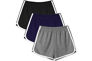 3-Pack Basic Women's Cotton Sports Shorts
