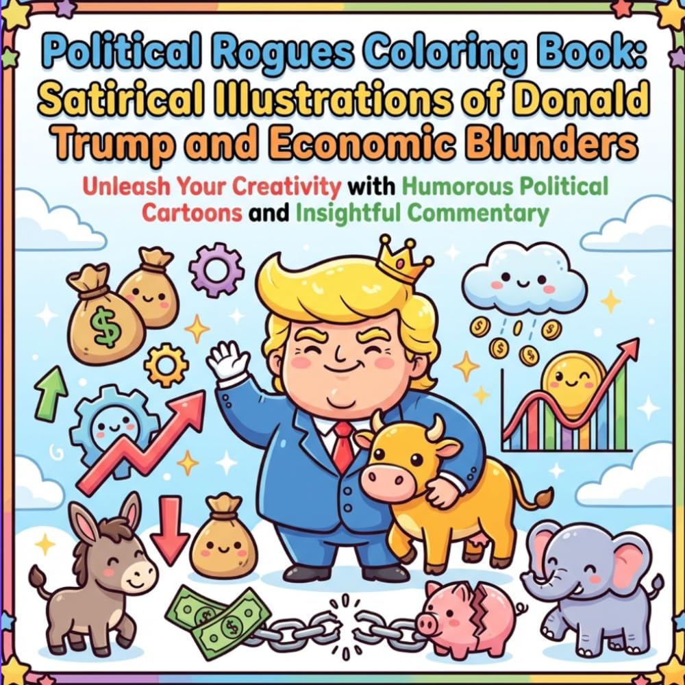 Political Rogues Coloring Book: Satirical Illustrations of Donald Trump and Economic Blunders: Unleash Your Creativity with Humorous Political Cartoons and Insightful Commentary