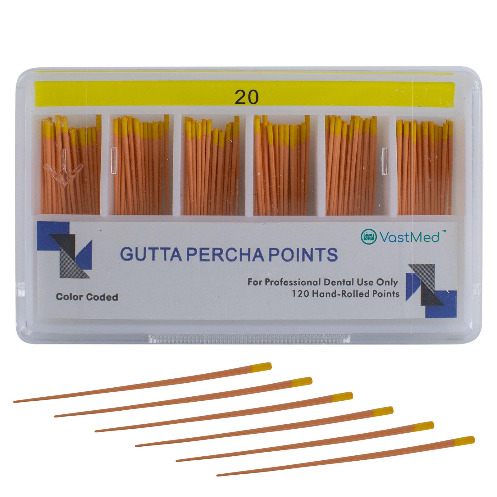 002 Dental Grade Gutta Percha Points #20 by VASTMED | Dental Endo Endodontic Special Taper