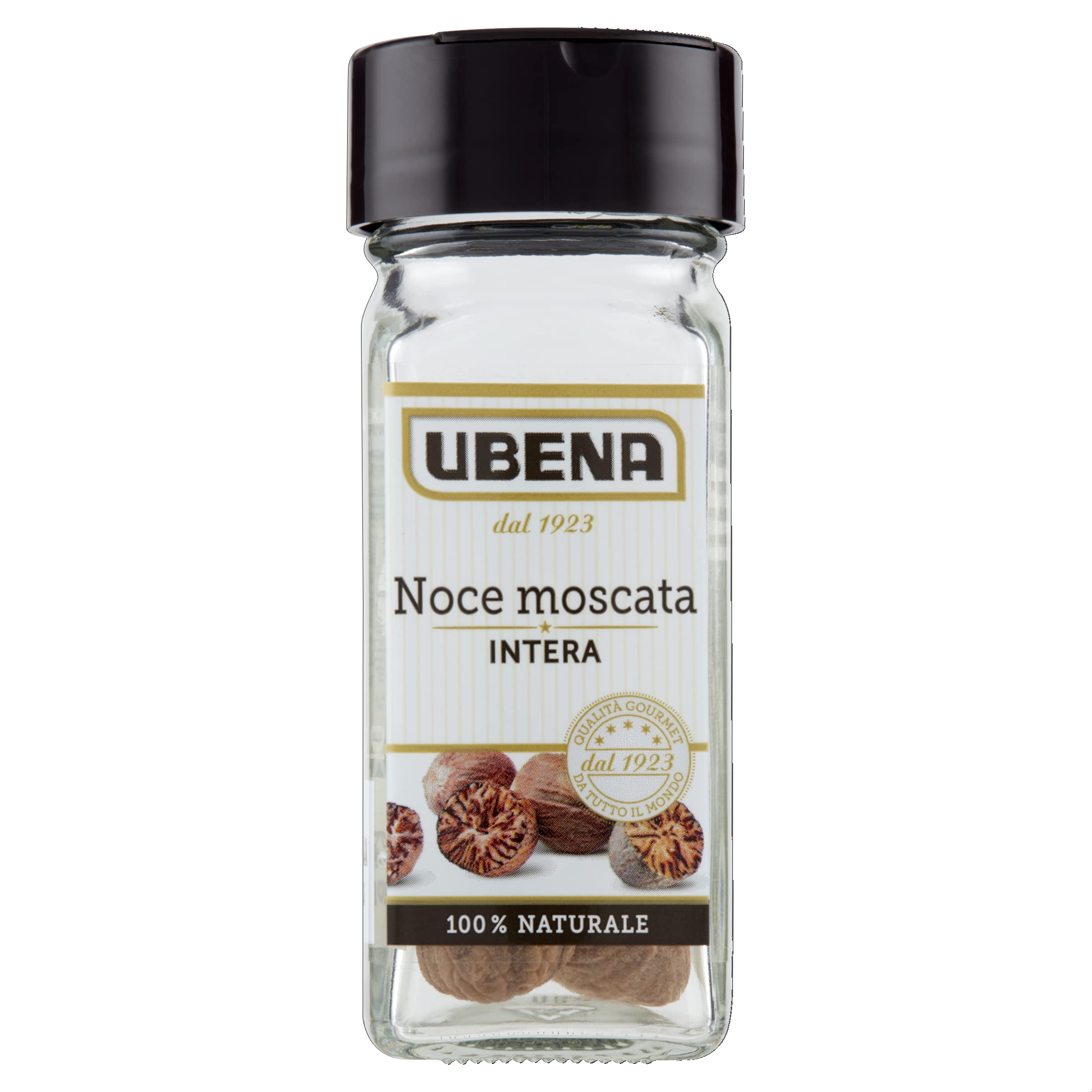 UBENA, Noce Moscata Intera, Ideale per Insaporire Besciamella, Salse e Verdure Gratinate, Formato Vasetto da 2 Pezzi