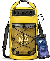 Vista 39 de STOVER 5/10/25/30/40/55L Waterproof Dry Bag- Roll-Top Backpack w/Phone Case- Kayaking, Hiking, Camping, Boating- Men/Women