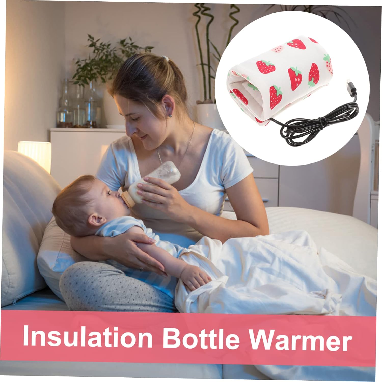 Water Bottle Insulated Cover Portable Car Bottle Warmer USB for to Use