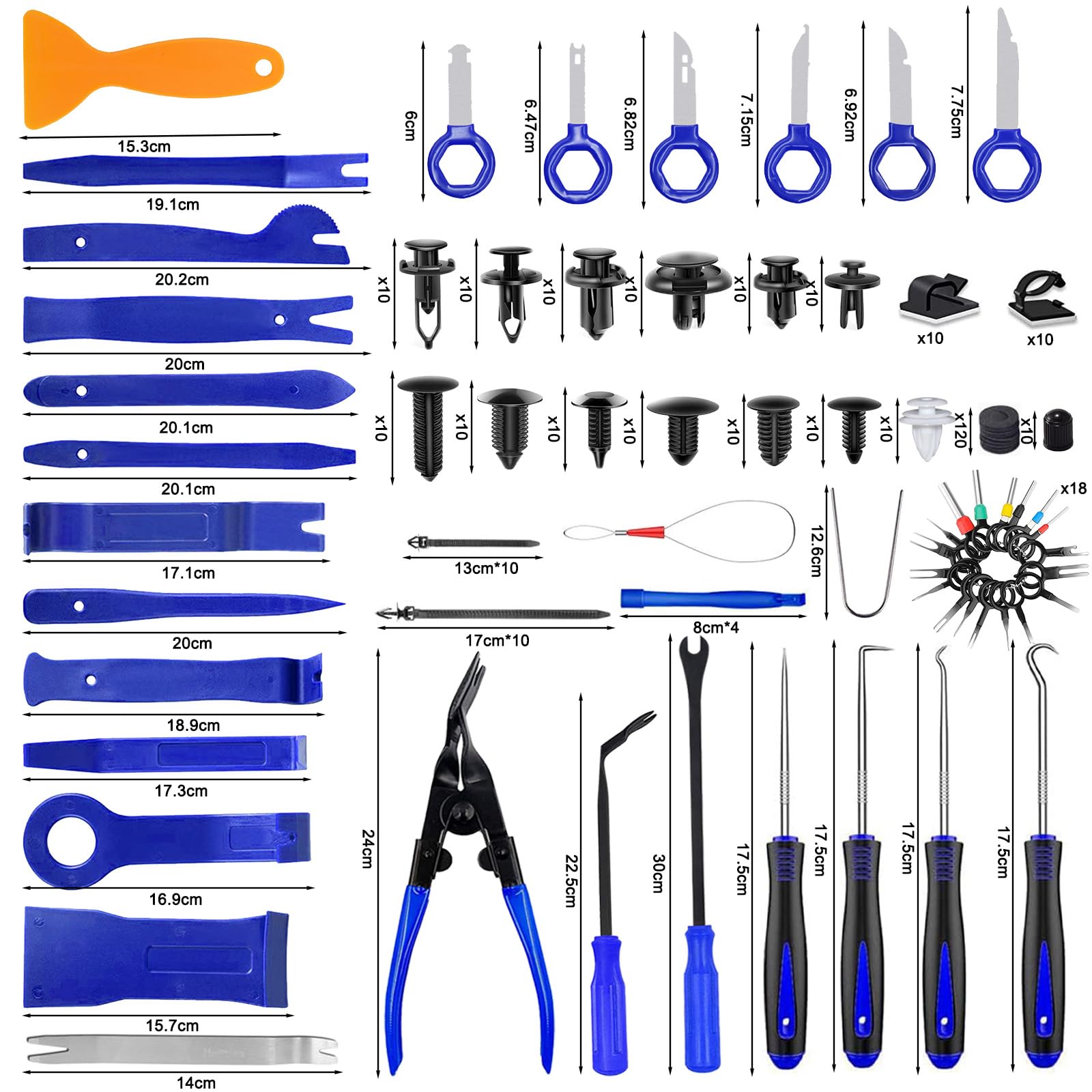 352 Piezas Herramientas Kit Desmontar Coche,Herramientas Desmontaje Coche,Herramientas de Palanca para Automóviles para Herramientas Desmontar Interiores Coche Radio Audio