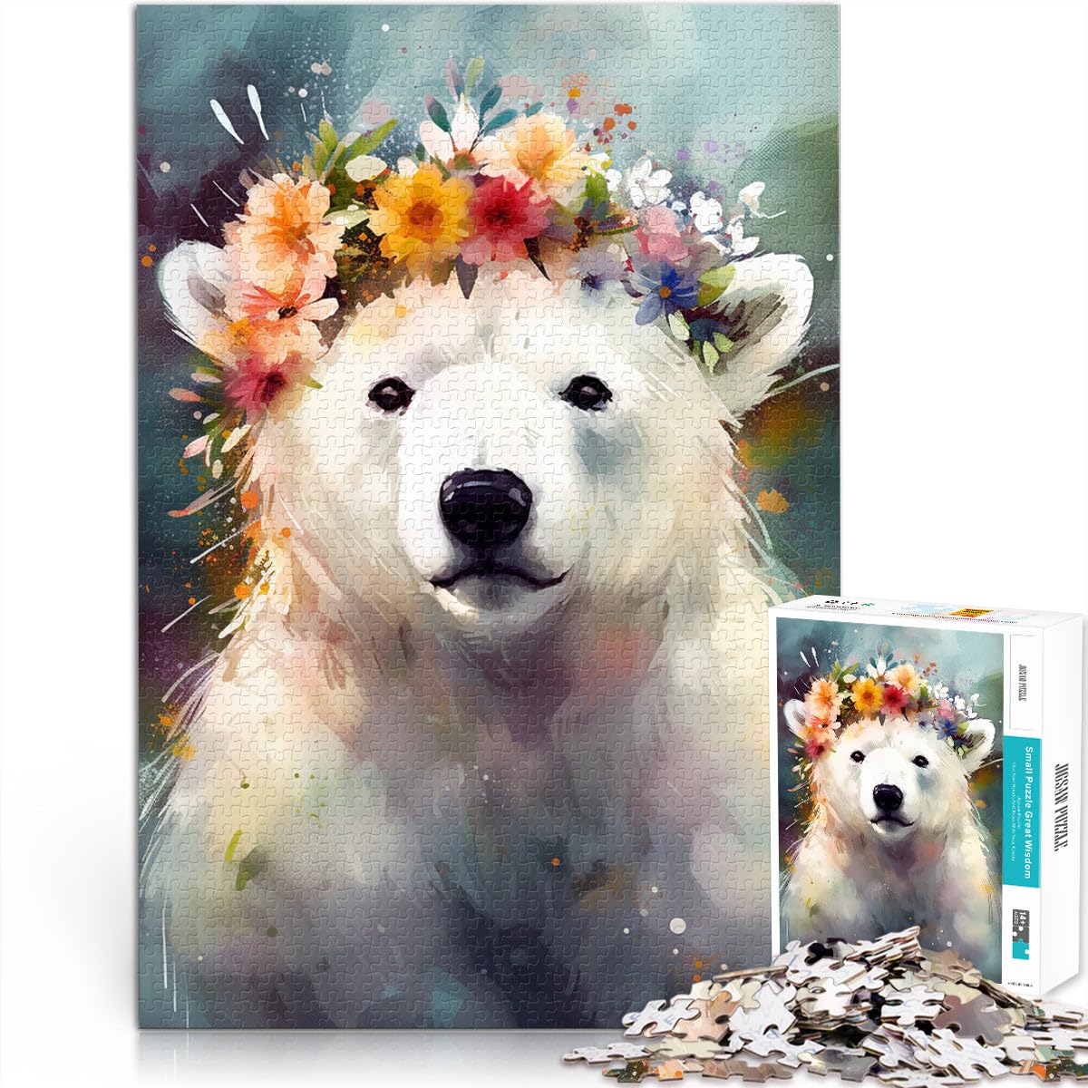 Puzzles Adultes 2000 pièces Ours Polaire Bébé Maison Jeux éducatifs Jouets DIY Décoration intérieure Unique et Cadeaux 27,56 po x 39,37 po Adolescents de 14 Ans et Plus