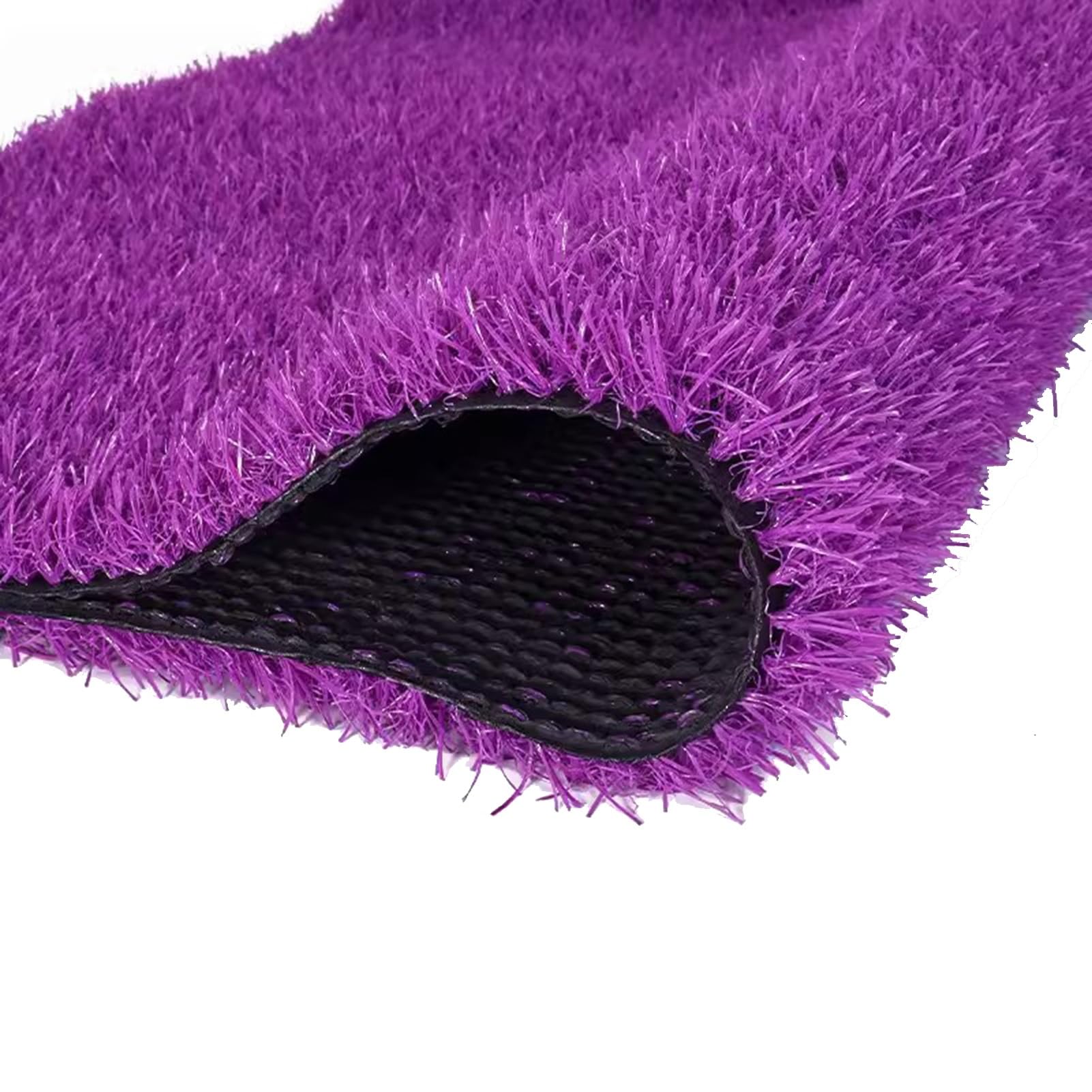 Tappeto in Erba Artificiale Viola per Esterni, 79x79 Pollici, Realistico, Spesso 3 cm, per Giardino, Cortile, Prato Finto, Resistente ai Raggi UV, Facile da Pulire, atossico, Adatto agli ANI