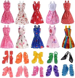 10-pcs-doll-colorful-dresses-amp-10